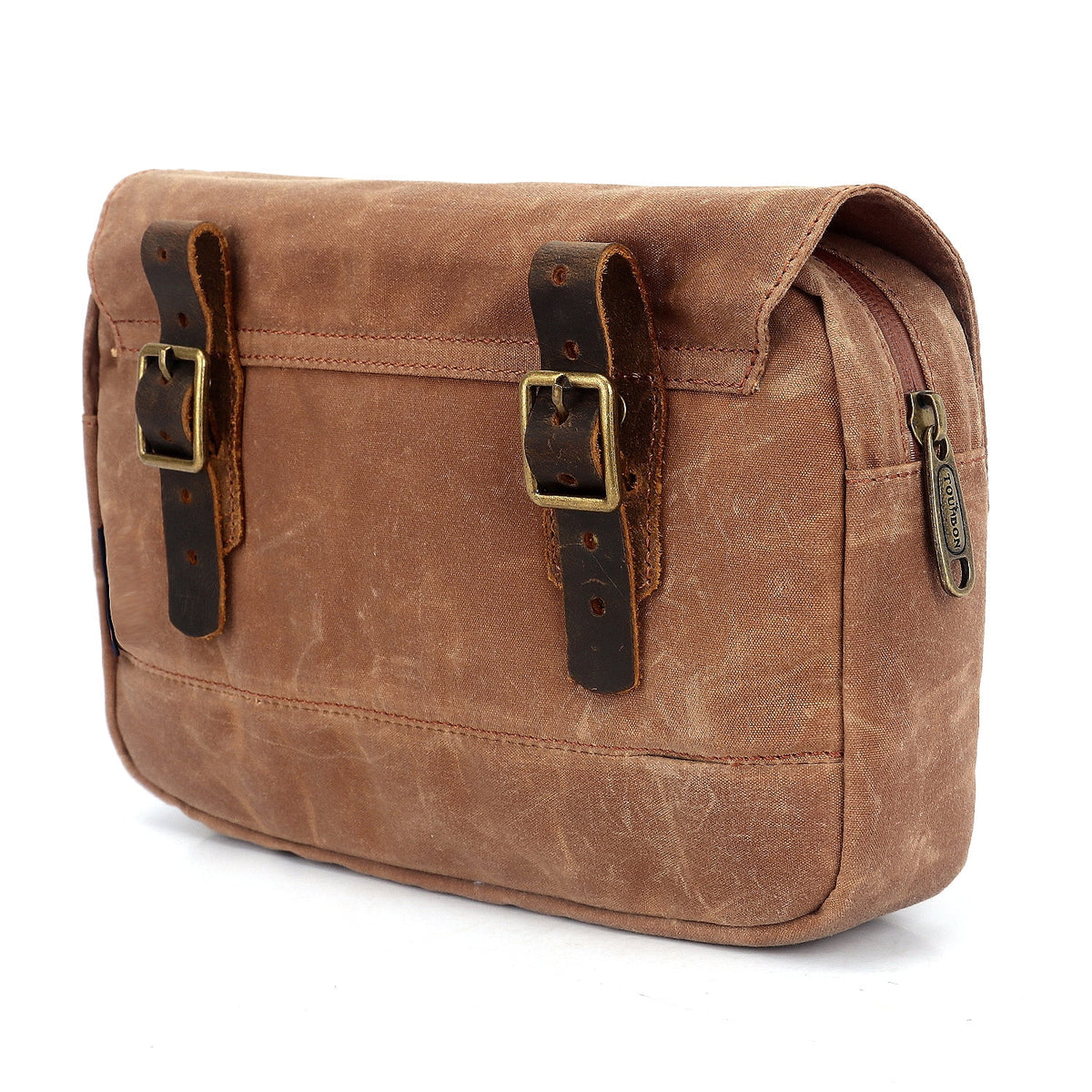 Brown Waxed Canvas Bicycle Pouch Bag W100376