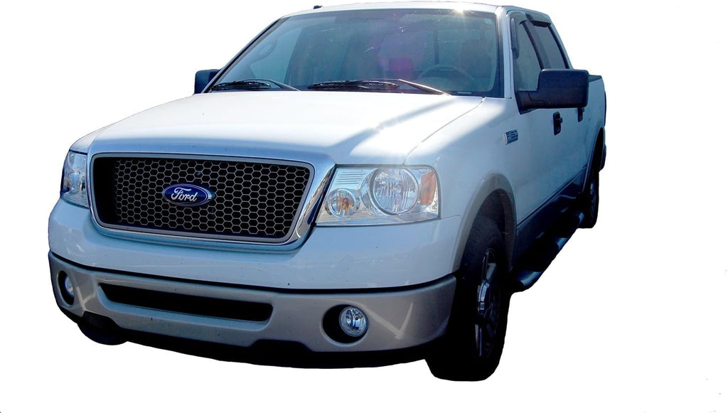 Dark Smoke 4-Piece Side Window Deflector for Ford F-150 Crew Cab D750151