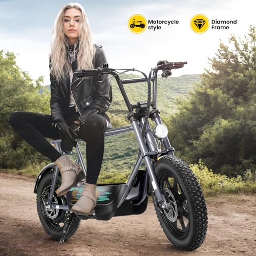 Electric Scooter with Seat, Fat Tire, Storage Basket Z886