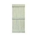 Solid Sage Green Stained Pine Wood Interior Sliding Barn Door Slab K56598