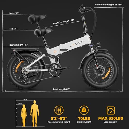 1400W Peak Motor 30MPH Max Speed 624WH Removable Battery Full Suspension 20 * 4.0 Fat Tire Foldable Ebike F916792