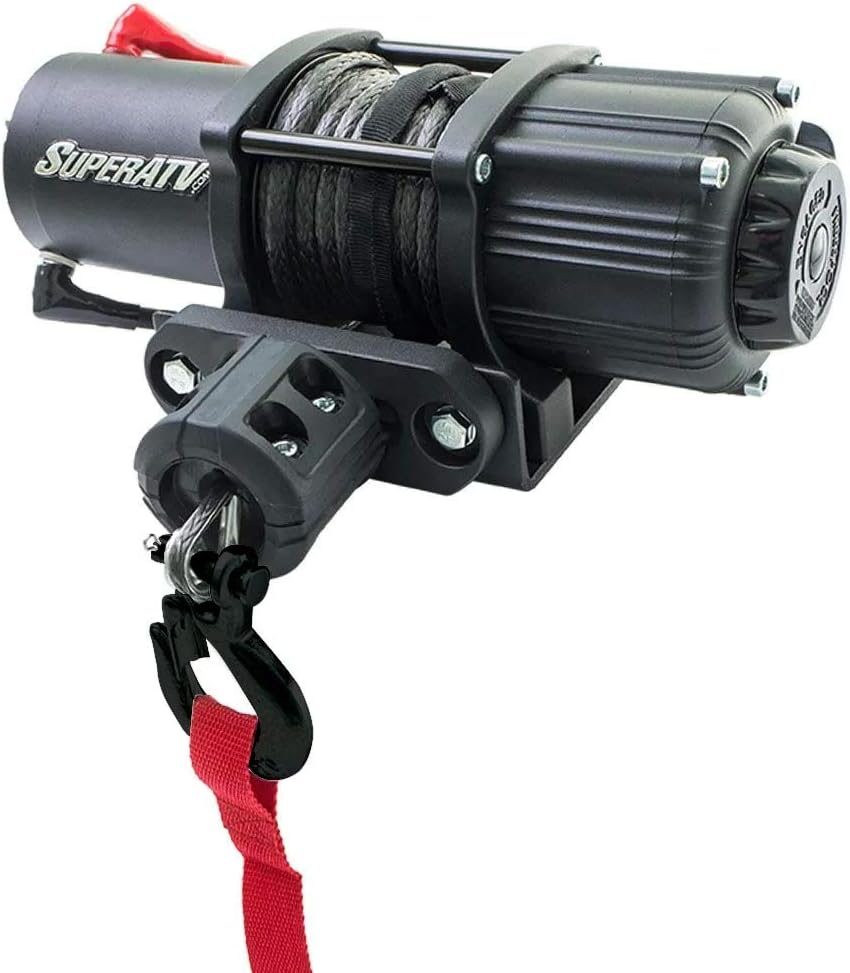 3500 lb Black Ops Winch with Heavy Duty Winch Mounting Plate Complete Kit M1004