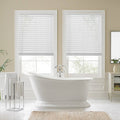Faux Wood Cordless Shade in White K885965