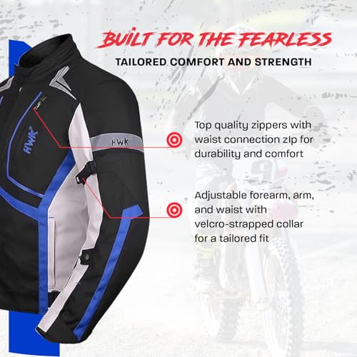 Motorcycle Jacket with Cordura Fabric and Armor Foam Padding Red 2X-Large M87182