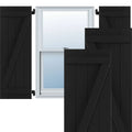 Black PVC Board and Batten Shutters, Per Pair S980
