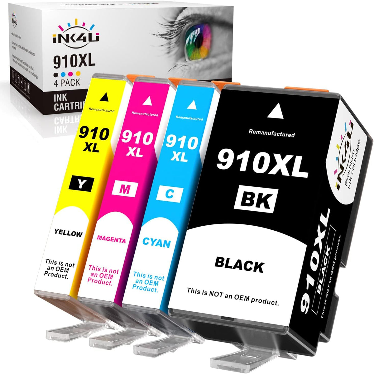 4-Pack Compatible Ink Cartridge Replacement High Yield D496662