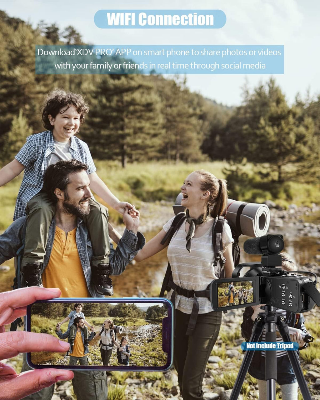 4K 60fps Video Camera Camcorder with 18x Zoom X192