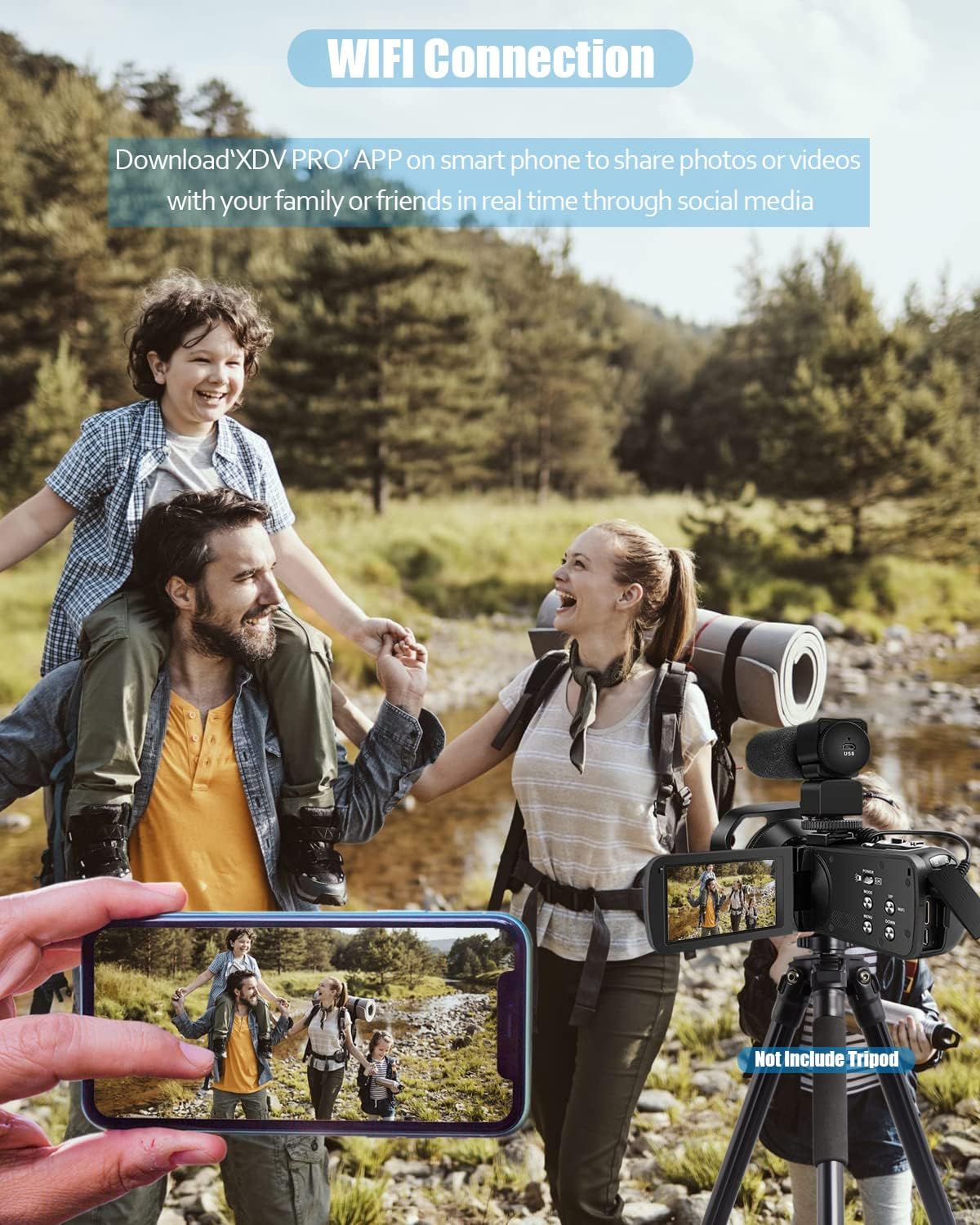 4K 60fps Video Camera Camcorder with 18x Zoom X192
