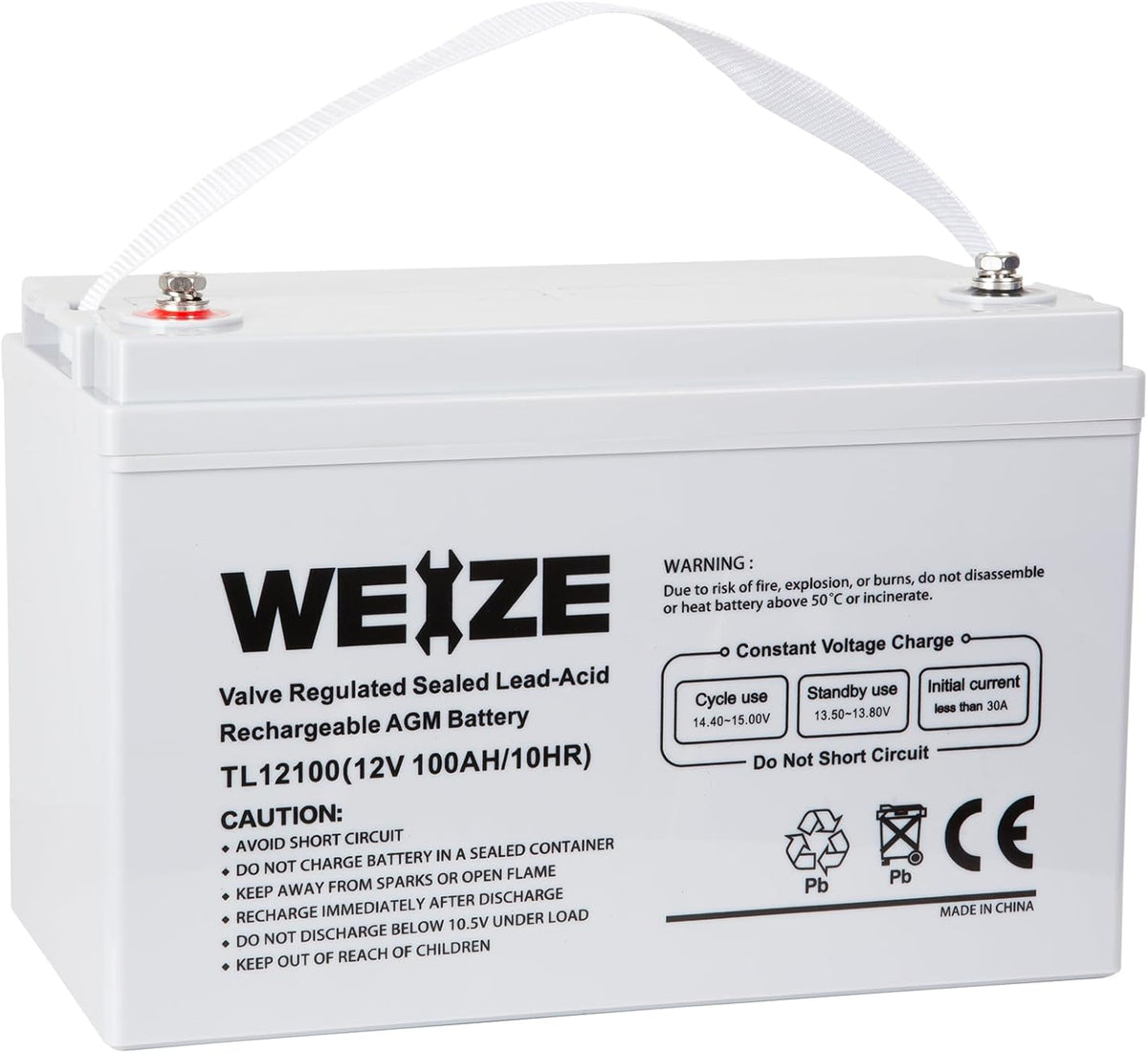 12 Volt 100Ah AGM Deep Cycle Battery G419