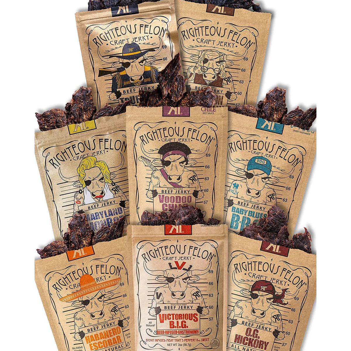 Beef Jerky Variety Pack 2 oz 8 Pack L5277