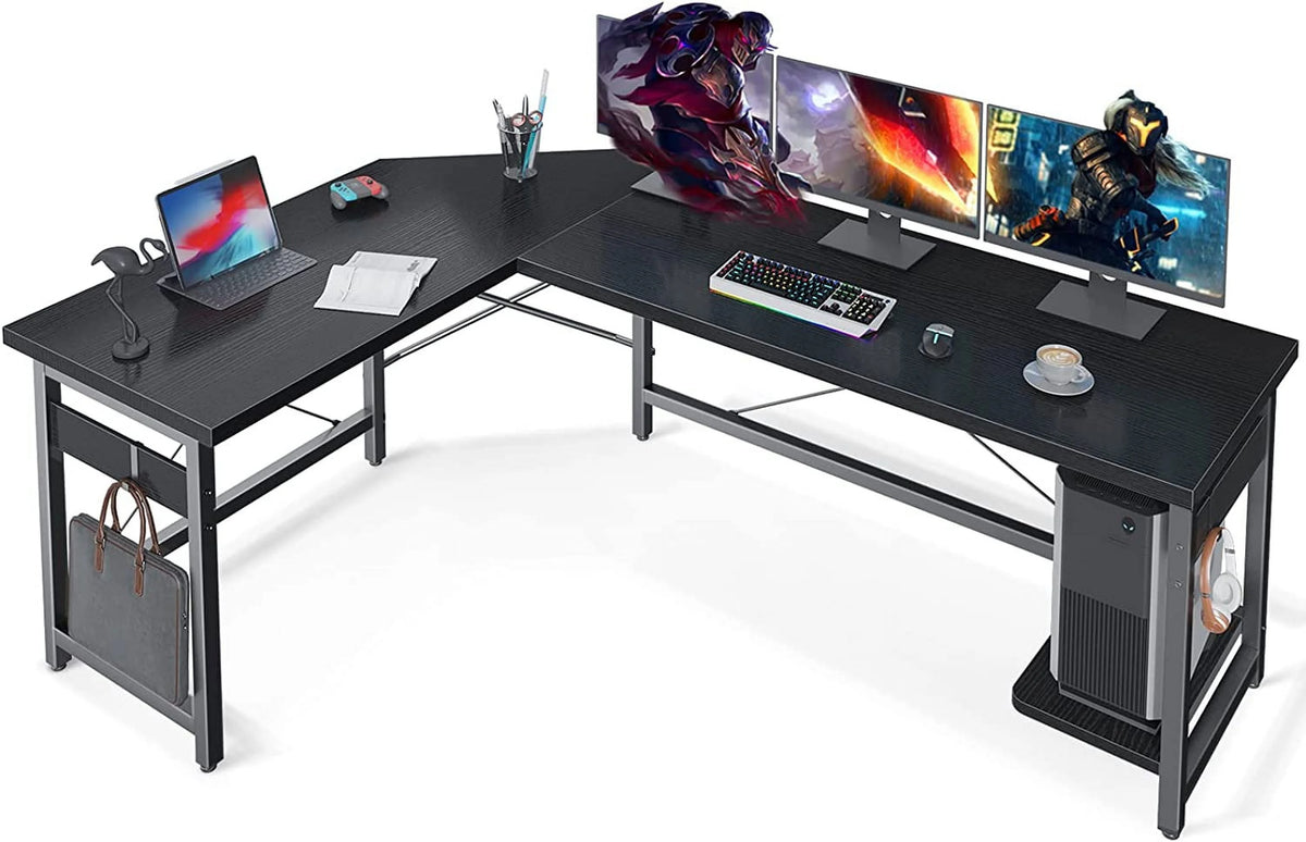 66" L Shaped Black Gaming Desk M152722