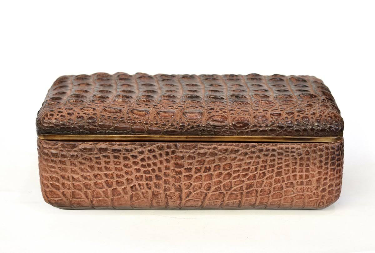 Multi Color Faux Croc Skin Textured Box K450