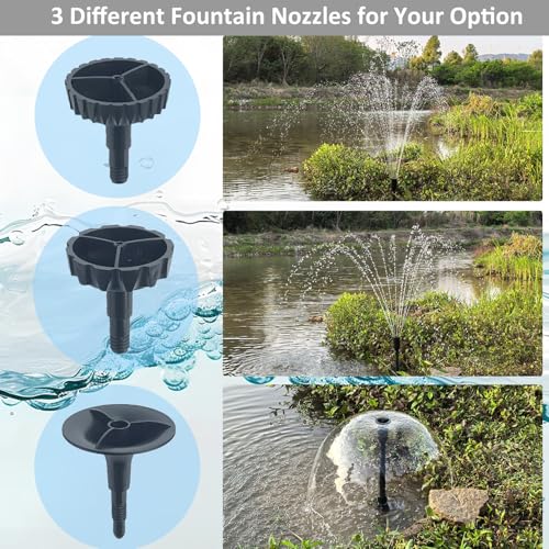 400GPH Submersible Pond Filter with Pump Fountain Kit Q909494