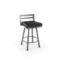 Black Faux Leather Swivel Counter Stool Z611976