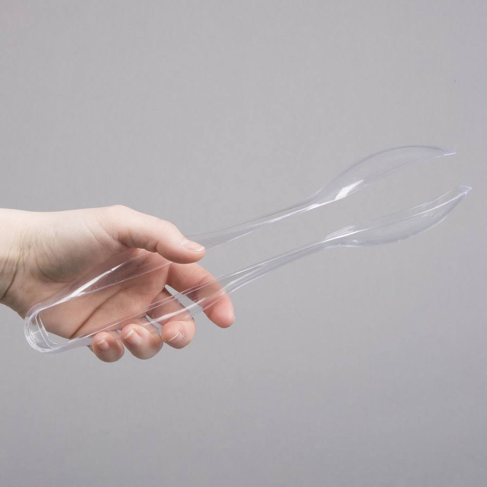 Clear Squeeze Tongs V8226