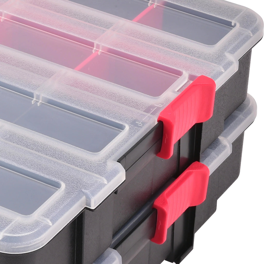 Plastic Heavy-Duty Interlocking Organizer 2-Pack L535442