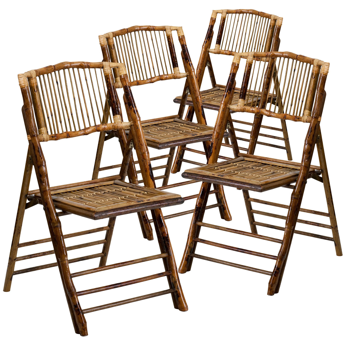4 Pack Bamboo Wood Folding Chair W670