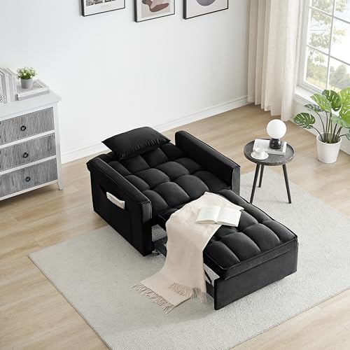 White Convertible Sofa Bed Chair S9920
