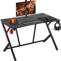 Gaming Desk 45 W x 29 D Computer Desk with Cup Holder Headphone Hook W416632