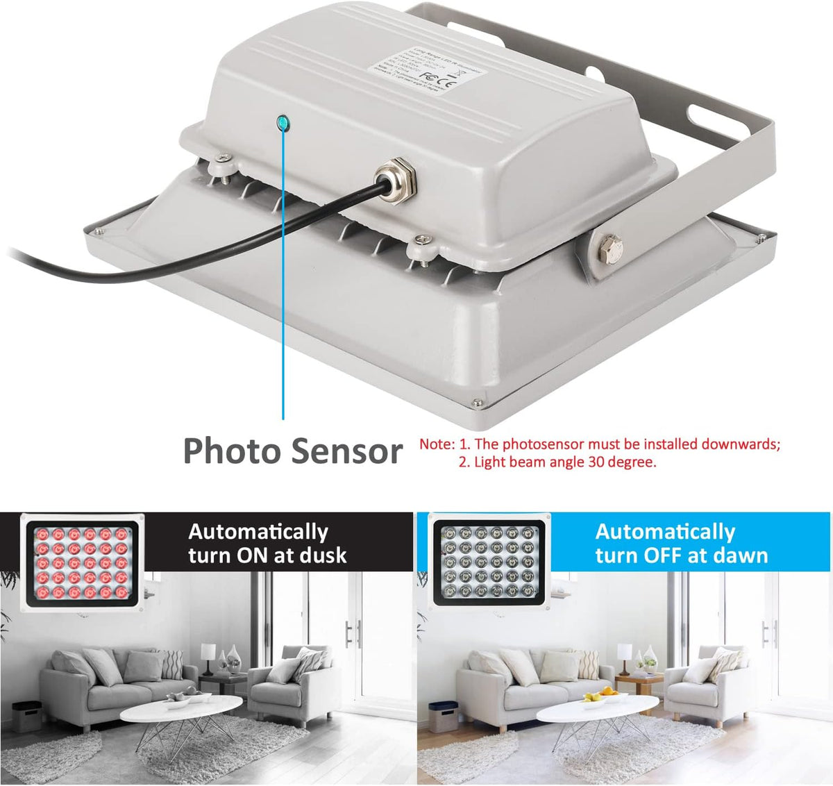IR Illuminator 850nm 30-LEDs Waterproof Metal Housing G387