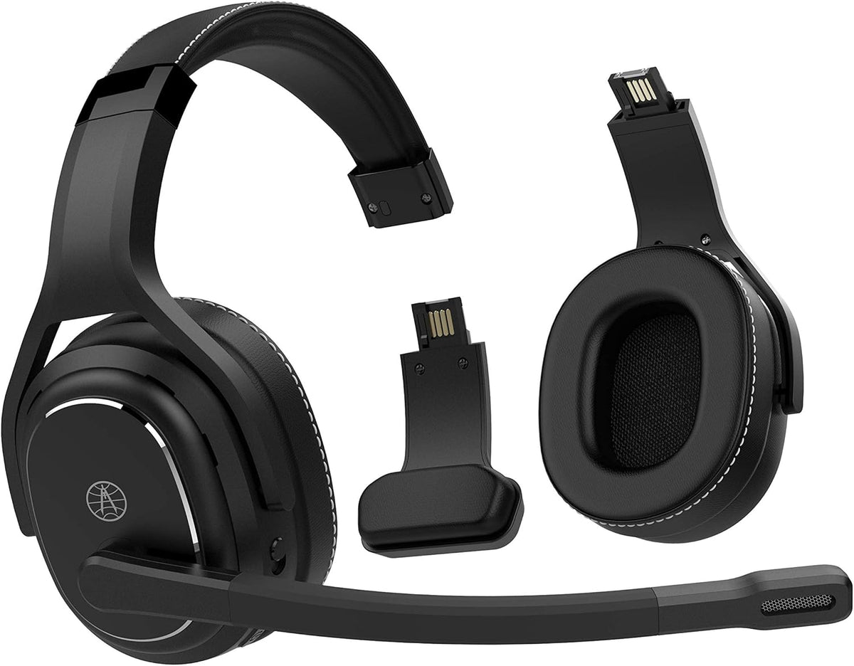 Black Wireless Headset with Noise Cancellation T241