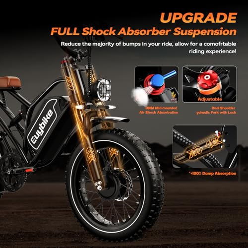 2000W Electric Bike with 48V Battery 20"x4.0" Fat Tires A1055