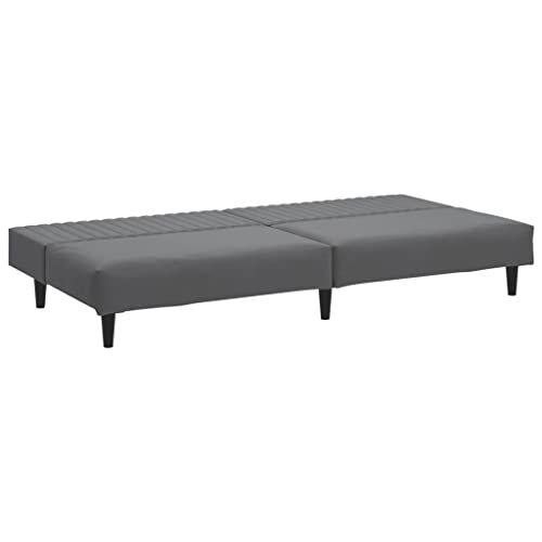 Dark Gray Velvet 2-Seater Sofa Bed X5555