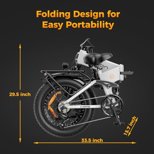1400W Peak Motor 30MPH Max Speed 624WH Removable Battery Full Suspension 20 * 4.0 Fat Tire Foldable Ebike F916792