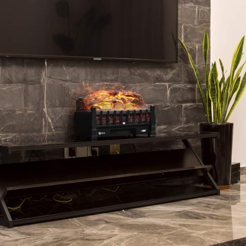 23 Inch 120V 1400W Portable Electric Fireplace Insert Log Heater Black L158