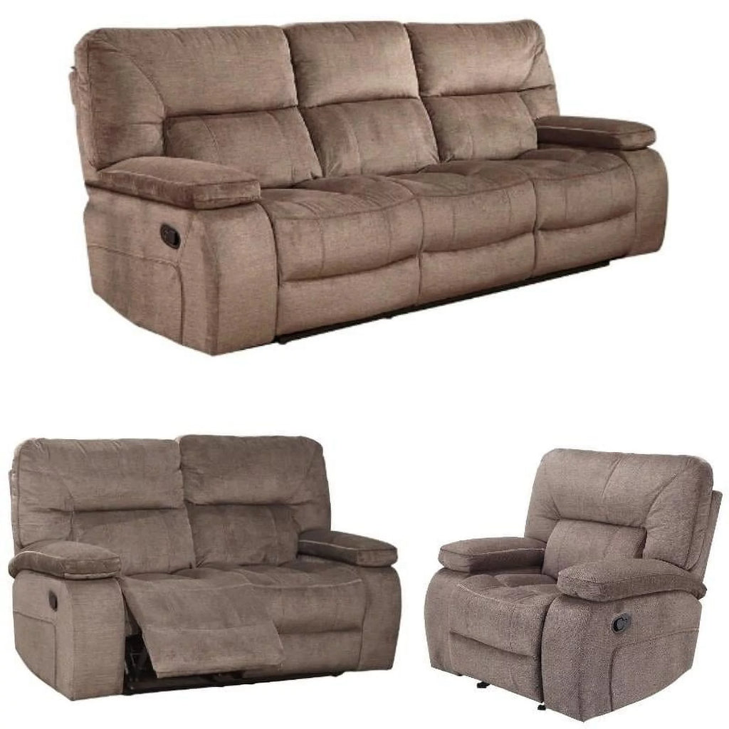 3-Piece Glider Recliner Loveseat and Sofa Set A18798