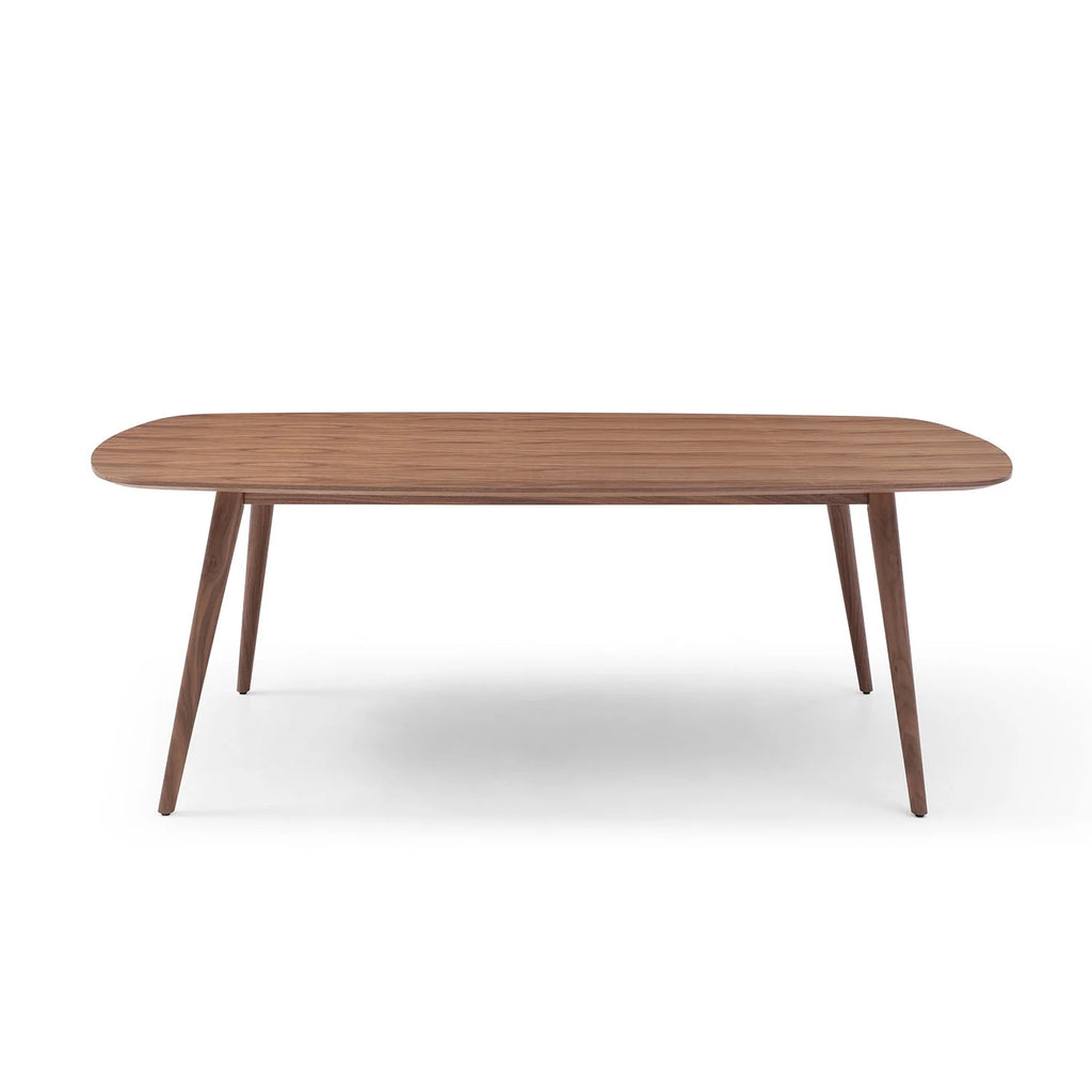 Large Walnut Wood Dining Table with Solid Wood Legs Q1105