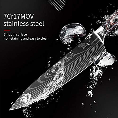 10 Pc Damascus Stainless Steel Knife Set S145