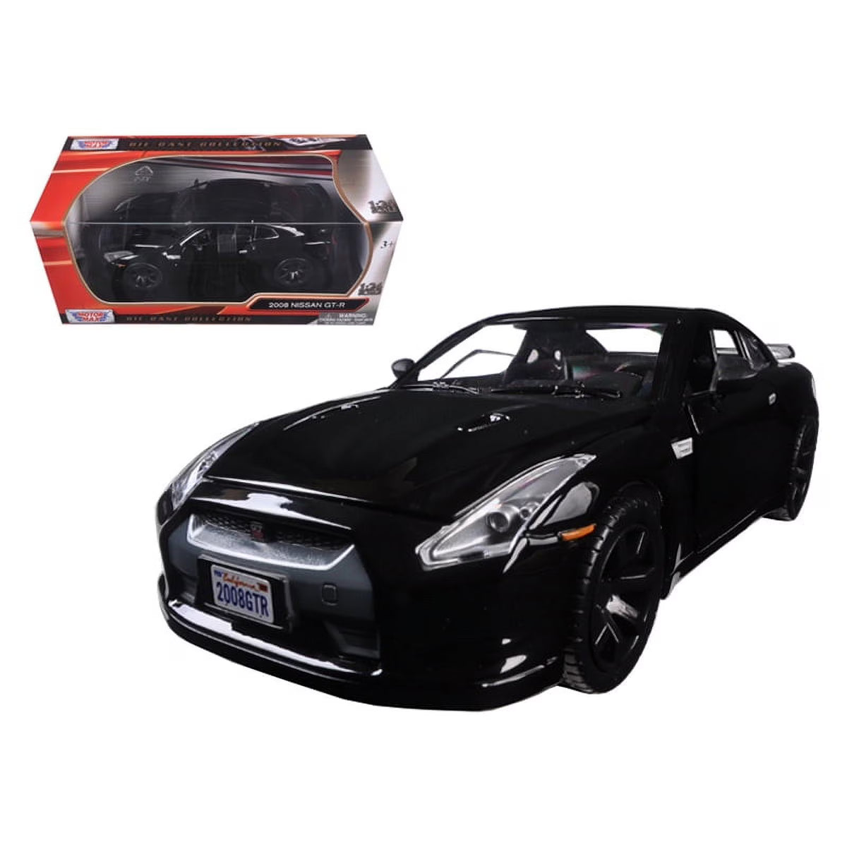 Glossy Black 1/24 Diecast Model Car L8328