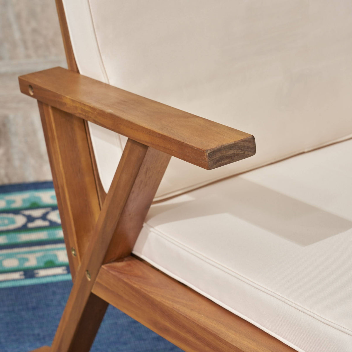 Gray Acacia Wood Rocking Chair U7166