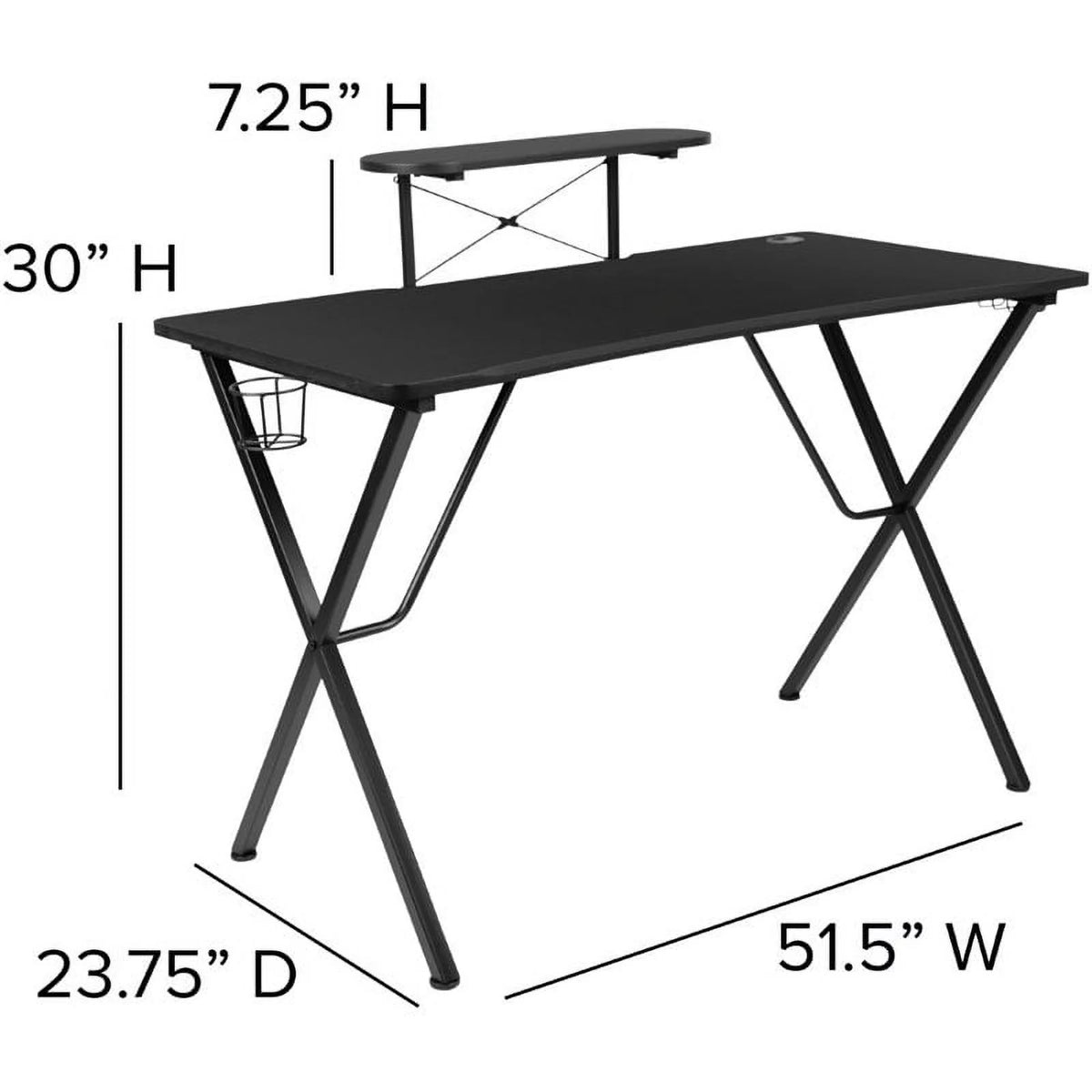 Black Gaming Desk and Reclining Swivel Chair H85522