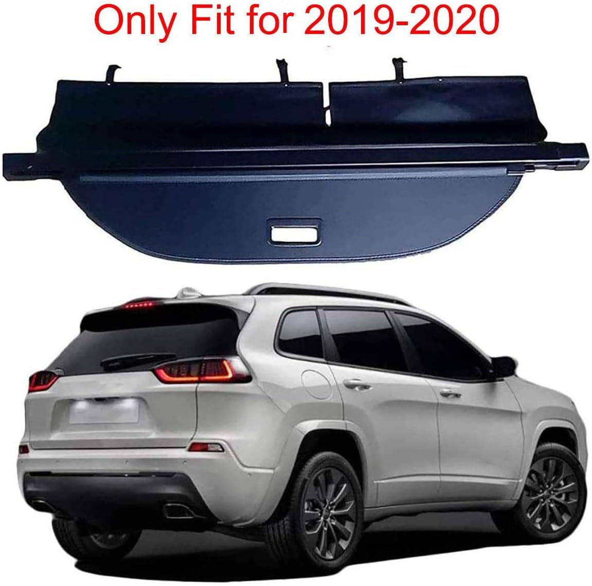 Black Retractable Cargo Cover for Jeep Cherokee C15937