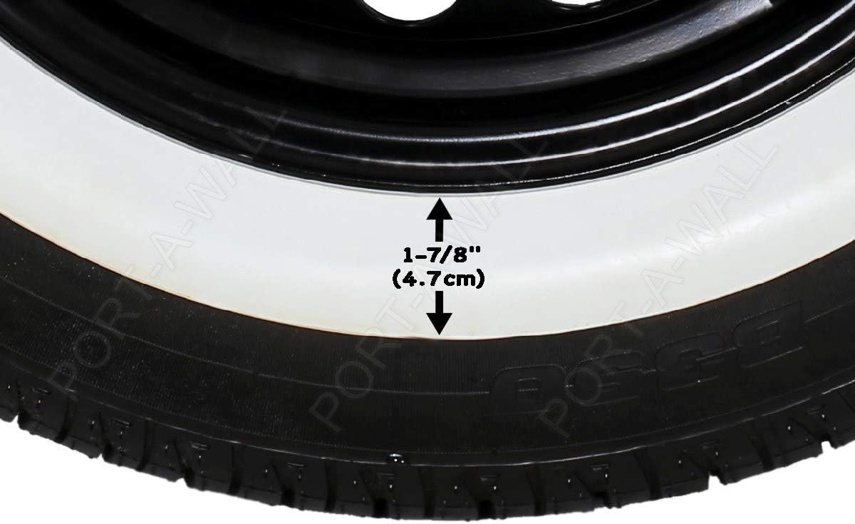 14" Rim Tire White Cover Whitewall Topper Tire Trim Pack of 2 V81134