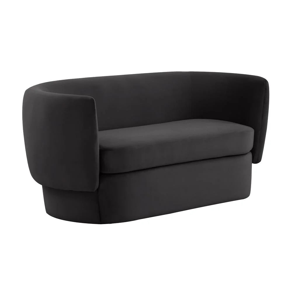 Black Velvet Loveseat J7653