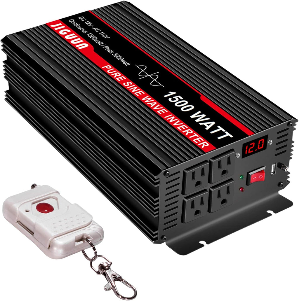 1000 Watt Pure Sine Wave Power Inverter DC 12V to AC 110V Converter U46101