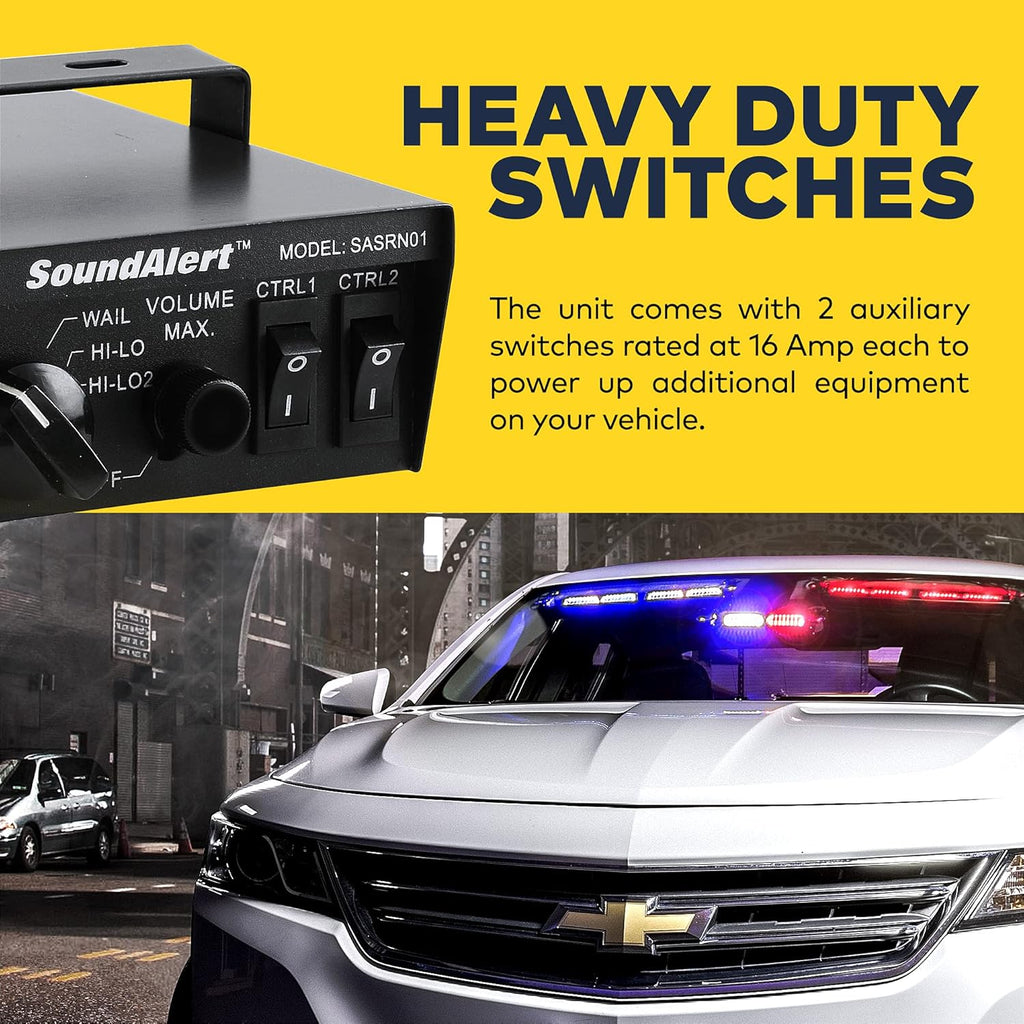 12V 100W Police Siren PA System Amplifier Controller with Handheld Microphone O94873