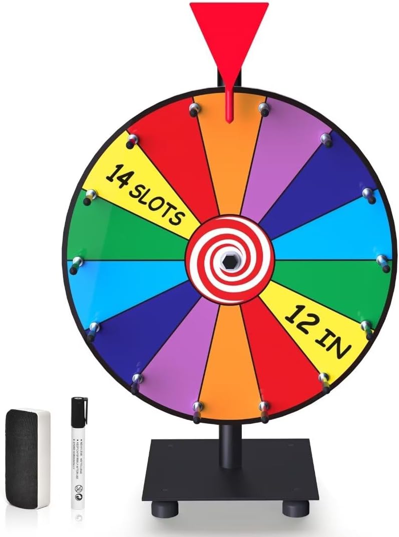 14 Slot Heavy Duty Spinning Prize Wheel with Base I44297