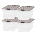 91 Qt. Clear Plastic Storage Bin with Lid, Set of 4 U651