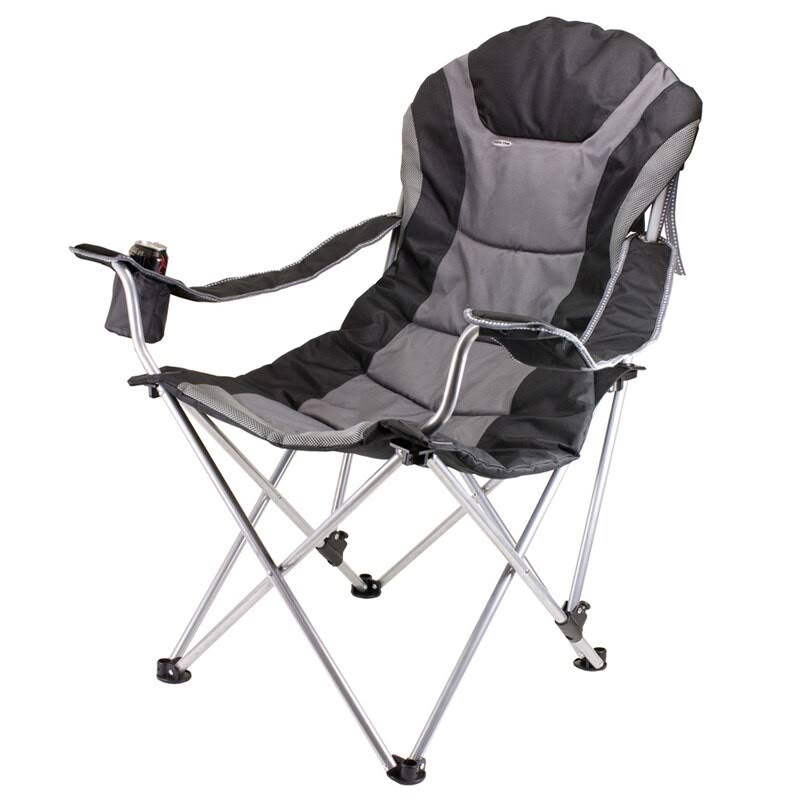 Black Reclining Camp Chair B648451