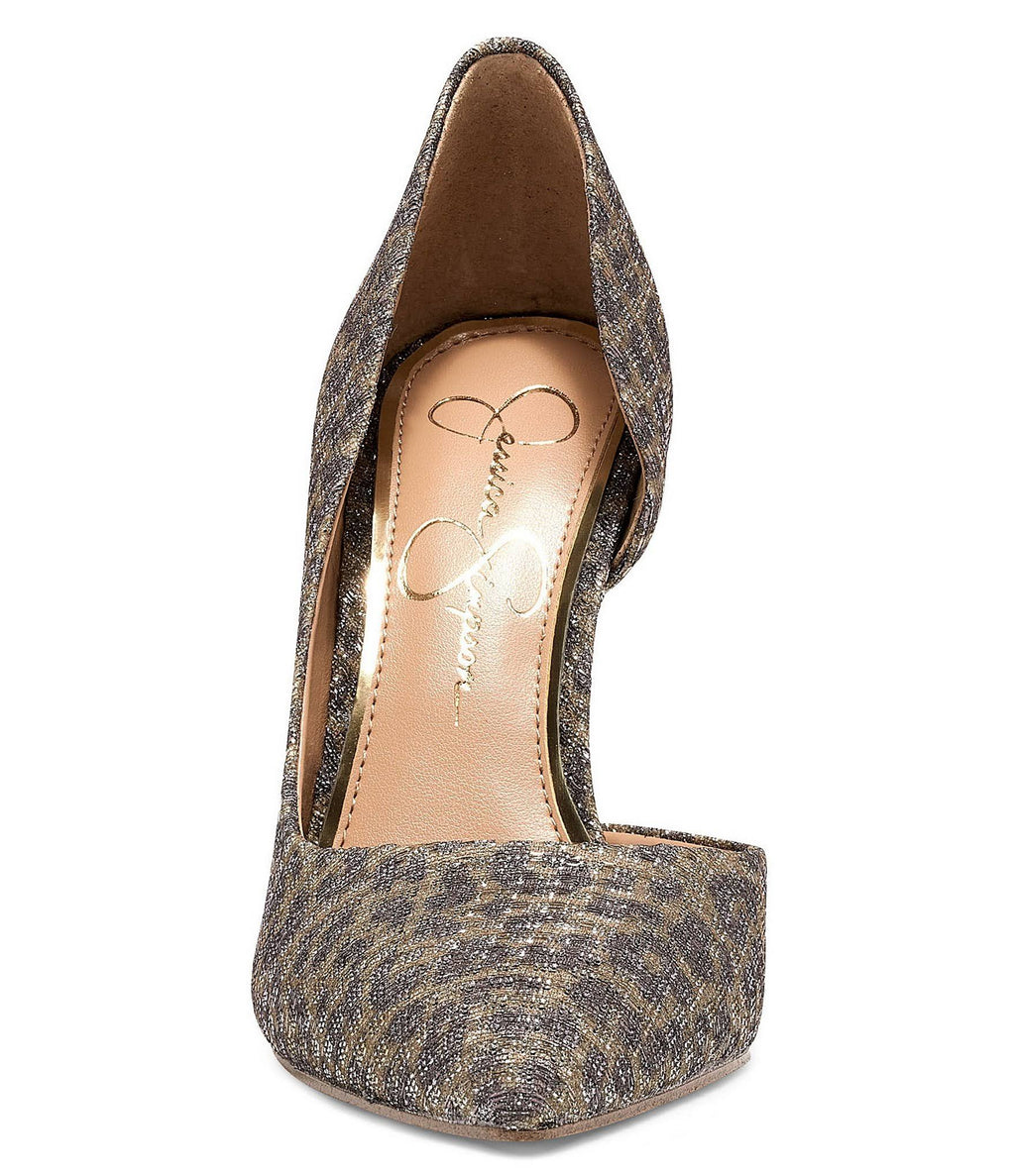 Metallic Leopard Print Pumps P43127
