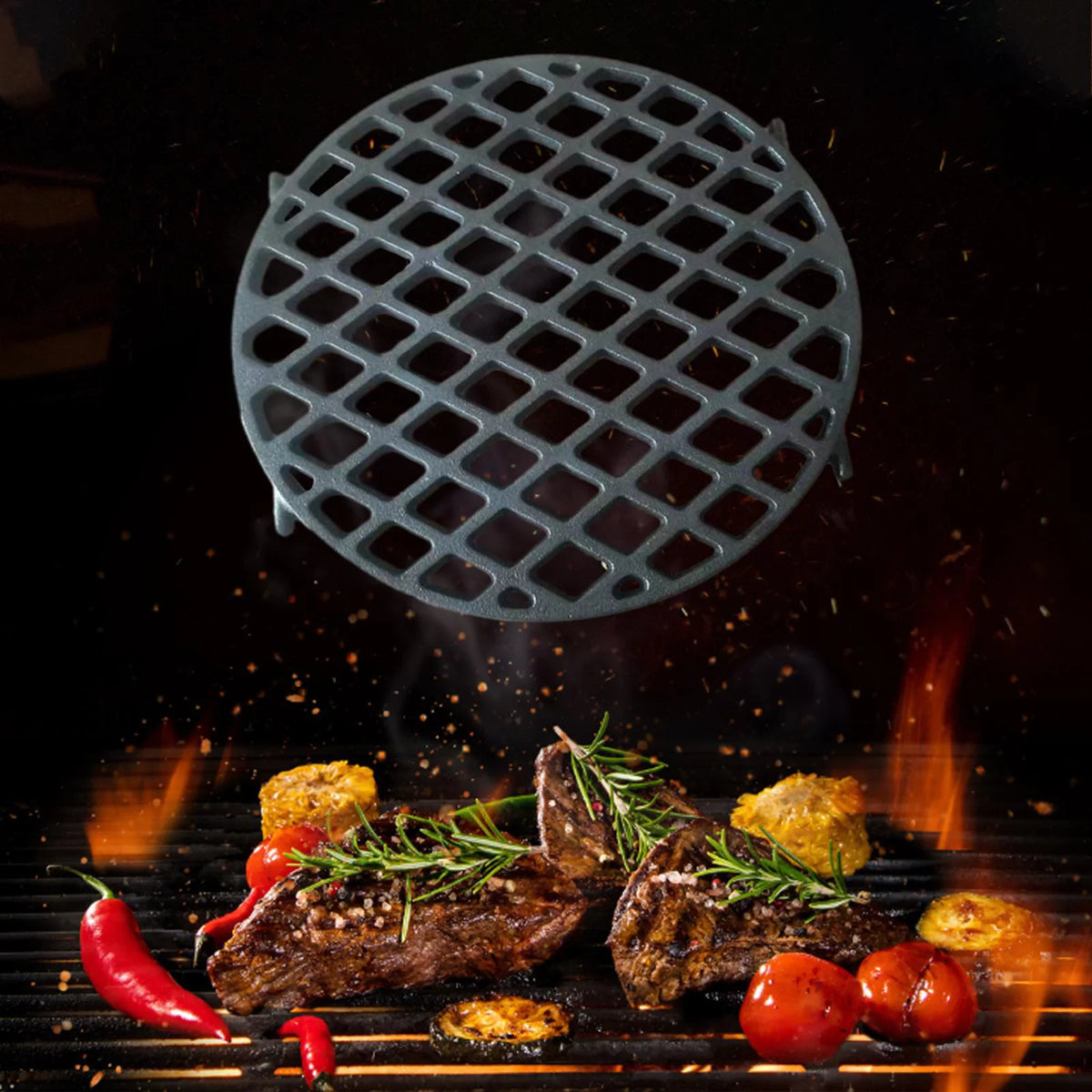 Cast Iron Grilling Grate with Legs R70167