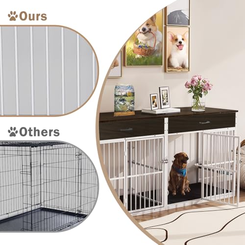 Brown Wooden Dog Crate Furniture W227
