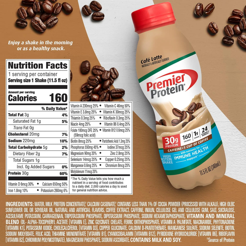 Cafe Latte Protein Shake 11.5 fl oz 12 Ct E501