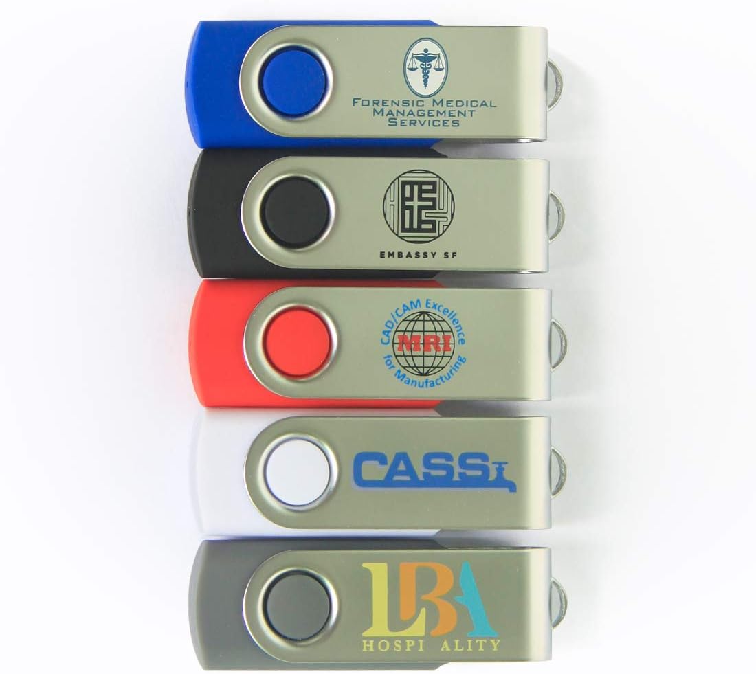 Custom Swivel USB Flash Drive 128MB 100 Pack L594931