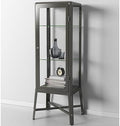 Dark Gray Glass Door Cabinet H24970