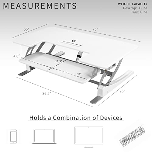 36 inch Electric Height Adjustable Stand Up Desk Converter Black G1139
